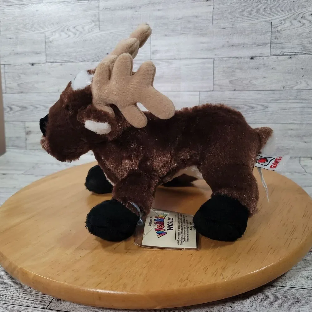 Ganz Webkinz Reindeer 9" Plush Stuffed Animal Retired Hang Tag‎ Brown - Picture 5 of 12